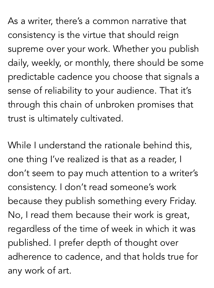 Consistency is overrated