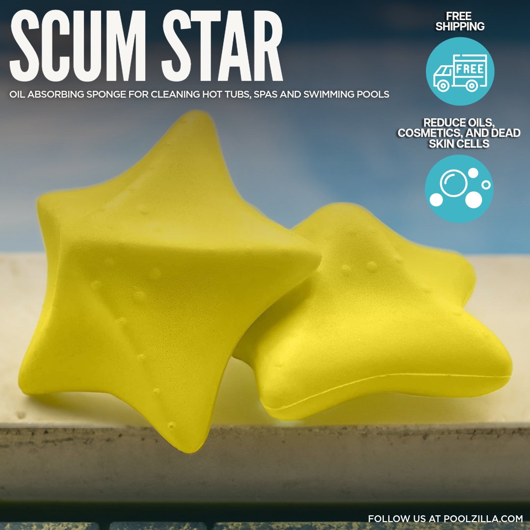 poolzilla_us's tweet image. Keep it clean. Keep it clear. Keep it Poolzilla. 💙 

🌟💦 Reduce spa build-up with our Poolzilla Scum Stars: tiny powerhouses that reduce oils, residue, and grime. 

⭐ Removes body oils, suntan lotion &amp;amp; buildup
🧼 Keeps filters cleaner (and lasting longer!)
♨️ Perfect for small…