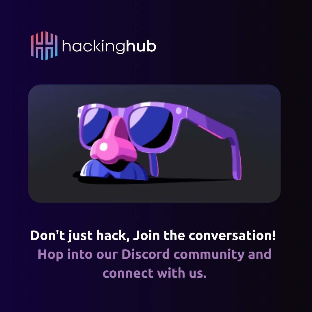 hackinghub_io's tweet image. Want to connect with other learners passionate about cybersecurity, pentesting &amp;amp; bug bounty hunting?

Make sure to join our Discord server: discord.com/invite/Nnde3Yp…