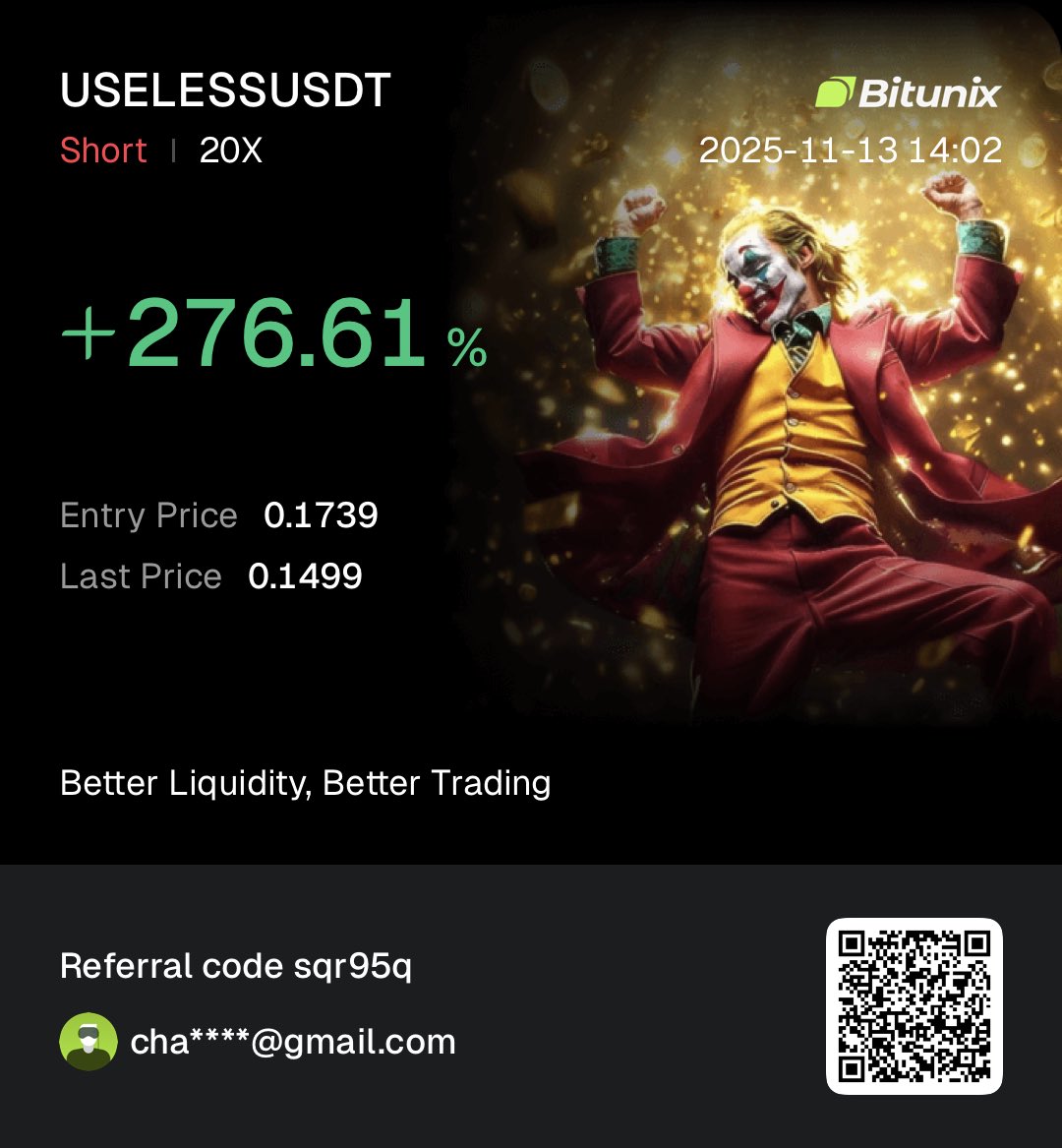 Shorting $useless when bitcoin goes down is too easy 📈