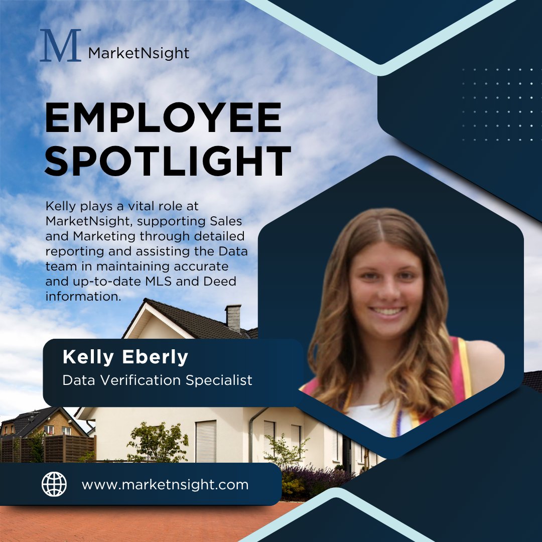 MarketNsight's tweet photo. 💡 Meet Kelly!

She wears many hats at MarketNsight — from supporting Sales and Marketing with reports to helping the Data team keep MLS and Deed info accurate and up to date.

#TeamSpotlight #MarketNsight #Teamwork #DataDriven #BehindTheScenes https://t.co/qRiA1VEppL