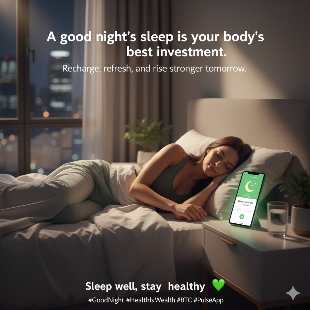 Baayo013's tweet image. 🌙Gn fams!

A good night’s sleep is your body’s best investment.
Recharge, refresh, and rise stronger tomorrow.
Sleep well, stay healthy ❤️
#GoodNight #HealthIsWealth #PulseApp
