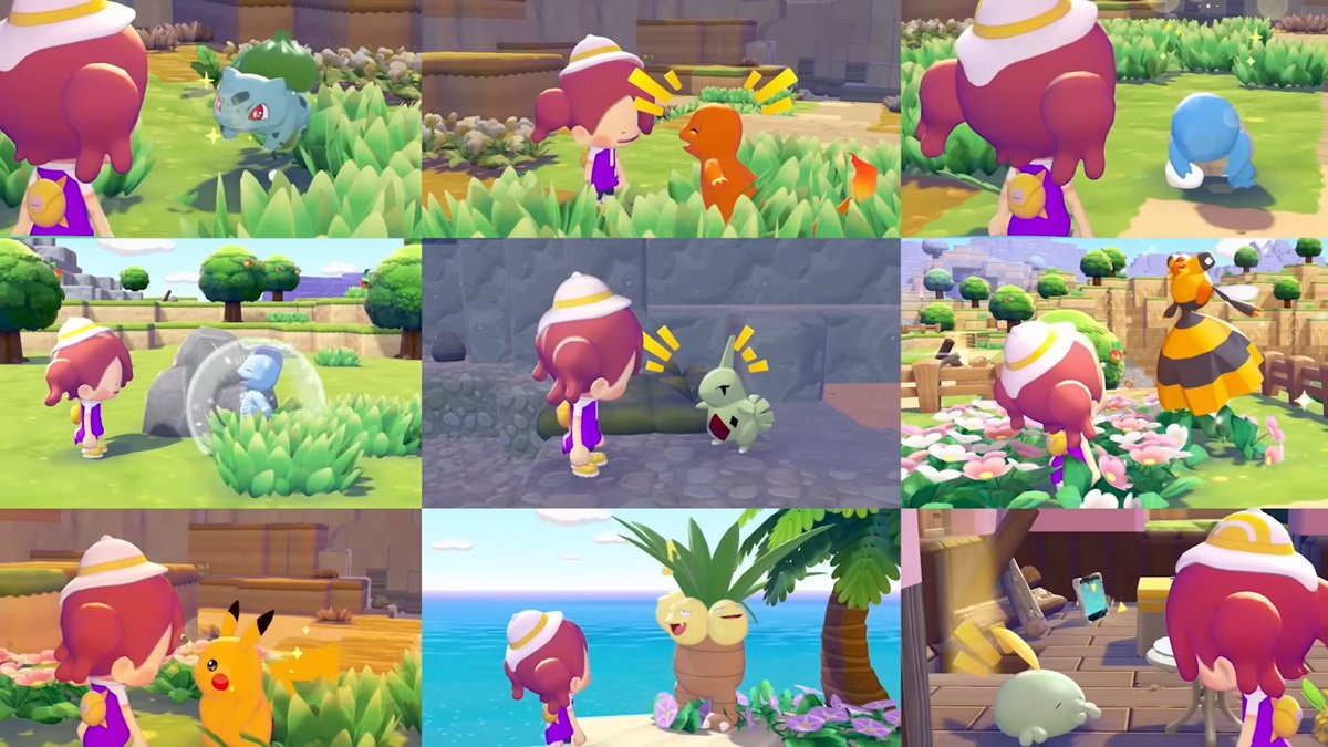 ProperGoodGames's tweet image. So the Pikachu in the bottom left is Shiny right? All of the Pokemon in Pokopia sparkle when they jump out of the grass but the Pikachus Sparkles are continuous? It's at 4:09 in the trailer if people wanna have a check 👀