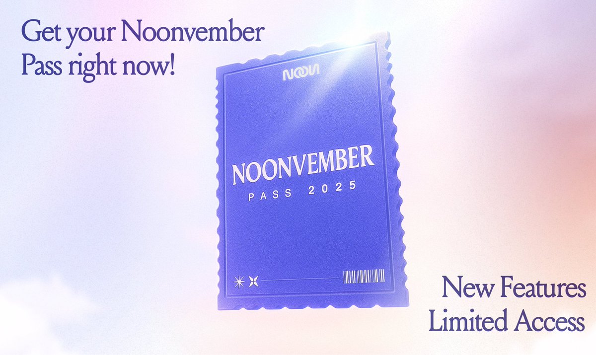 noon_capital's tweet image. Gnoon fam,

The first batch of Noonvember passes have been dispatched 🎉 Did you get one? Log into the dapp, check your dashboard.

If you did not, be sure to:
1. Comment “GNoon 🤠” here
2. Bookmark this post.

We will DM you to gather your EVM wallet address.

Time to be part of…