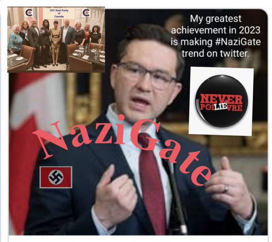 RGBAtlantica's tweet photo. Maybe the conservative party should really think long and hard before they continue with @PierrePoilievre as LOO
He sounds more like Christine Anderson every day. #NaziGate @CPC_HQ #NeverPoilievre @CBCNews https://t.co/TOrBqwl0eO