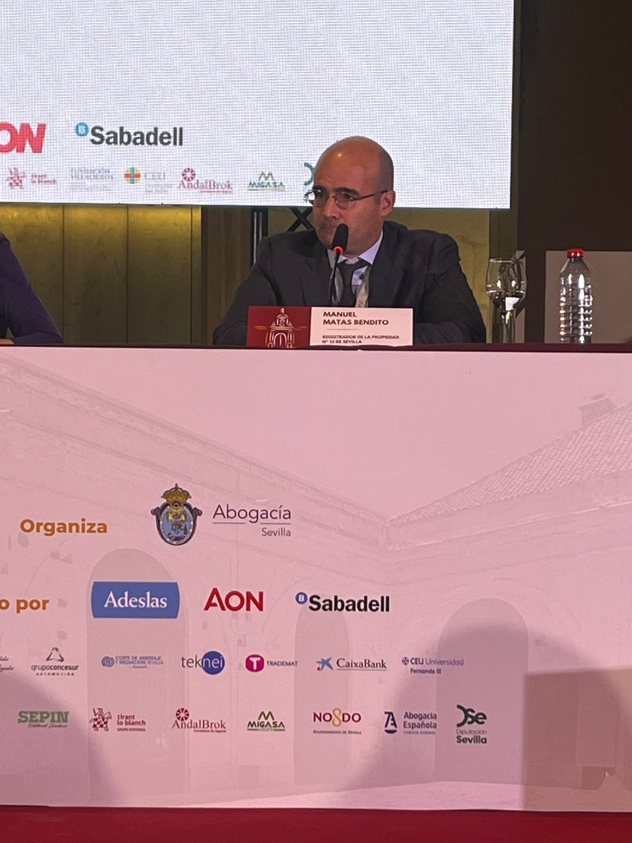 Manuel Matas, Registrador de Sevilla, ha participado en el I CONGRESO de la ABOGACÍA de Sevilla, en una ponencia sobre Derecho Inmobiliario y Apartamentos Turísticos 🏢