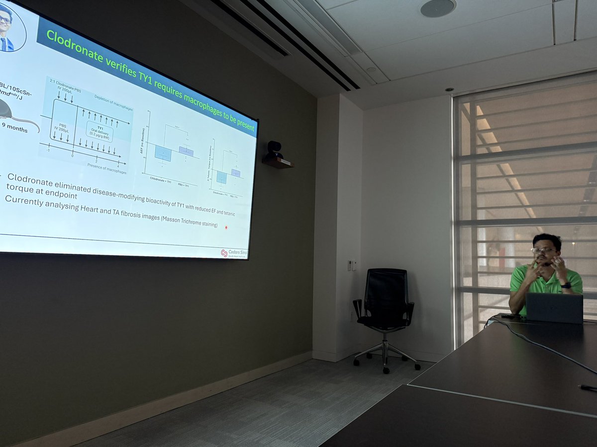MarbanLab's tweet photo. Real treat at today’s #labmeeting: @rrogerslab reviewed Alice Rannou’s lovely work on #Duchenne, implicating #TREX1, #cGAS, #STING in #pathogenesis, with new data by @sankalpachak, Adarsh Balaji and Jonah Zarrow. https://t.co/UmiUM7hzK2