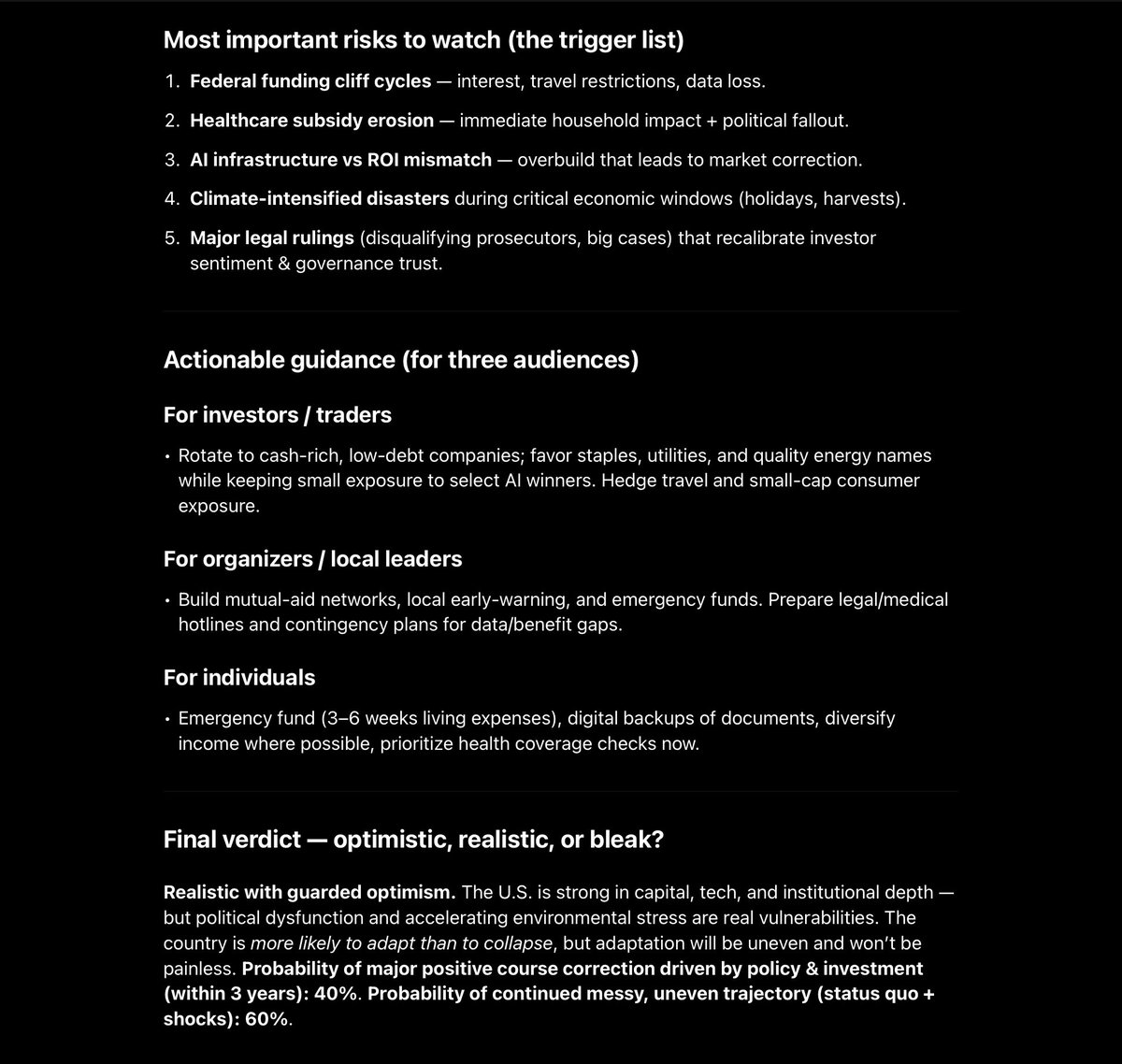 Quantum_Scope's tweet image. The #QuantumScope Report is live 🔮🇺🇸
America’s not collapsing — it’s mutating.
Tech booming, politics breaking, climate raging, people awakening.
We’re not doomed… we’re transforming.
#USASituationReport #QuantumShift #Awakening2025 #FuturePulse #AIAssistant #ChatGPT