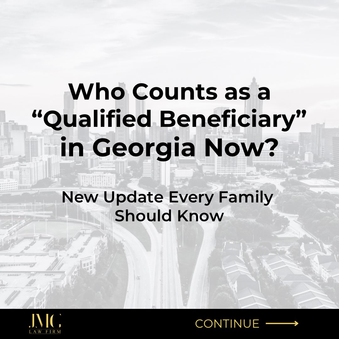 JMGLawFirm's tweet photo. Georgia updated its definition of a “qualified beneficiary,” and it could change who has rights inside your trust. More people may now be entitled to notices or accountings.

(Thread ⬇️) https://t.co/RS5Ss3jlGm