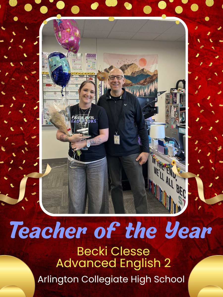 Congratulations to our 2025-2026 Teacher of the Year, Mrs. Clesse! #LionPride🦁💯