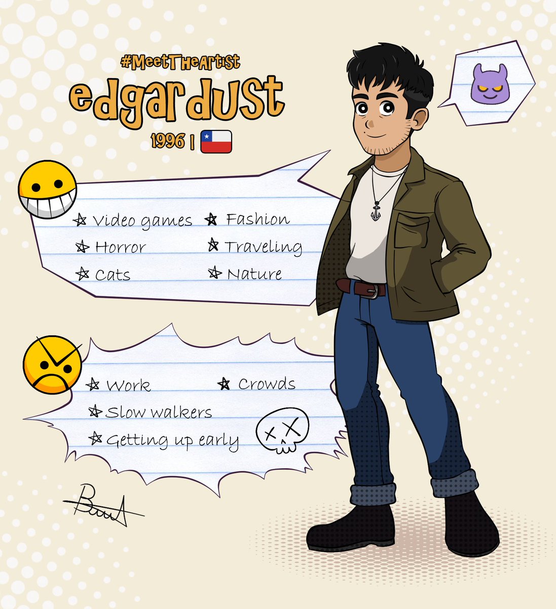 edgardust_art's tweet photo. Hey, it's #MeetTheArtist time!

#cartoon #me #portrait #art #drawing #illustration #digital #DigitalArt #DigitalDrawing #DigitalIllustration https://t.co/lKyj6Dnnhd