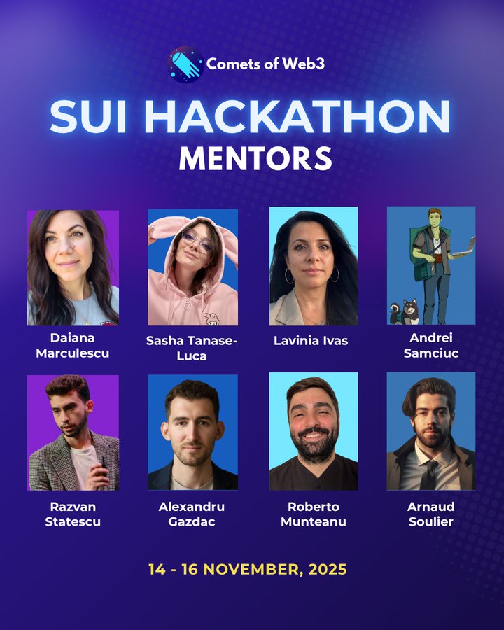 cometsofweb3_'s tweet image. Behind every great hackathon are the mentors who push teams to think bigger.

@DaianaM007, @LaviniaIvas,@sasha_tanase, Andrei Samciuc (@its5amincrypto), @GazdacAlex, Rob from @BlockhuntersOrg  (@atomicnode), @StatescuRazvan, and Arnaud Soulier (@philogicae) will join us at…