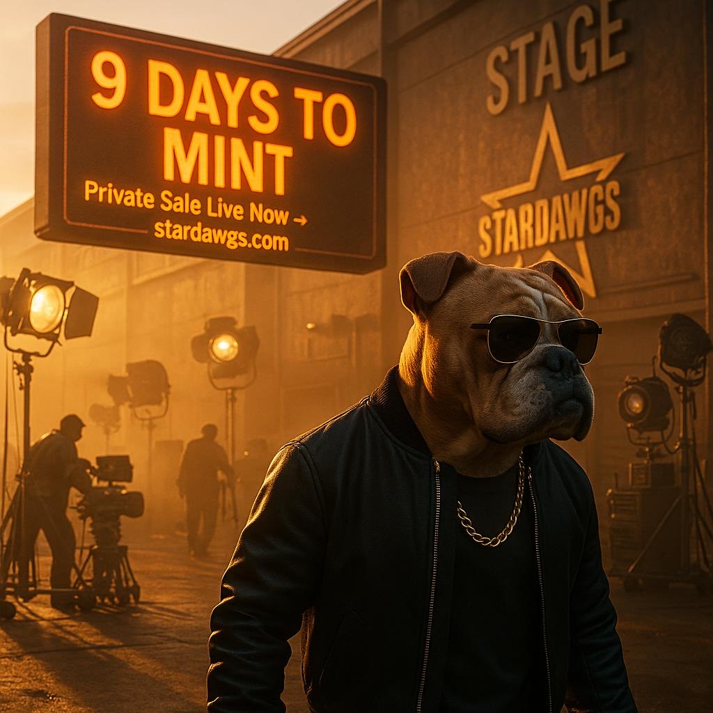 SidneyRichlin's tweet image. 9 days until the Dawgs touch down in Hollywood.
@StarDawgs are pulling up to the studio in full force.
The cameras are waiting, the lights are ready, and the next stars of Web3 have arrived.

🎬 Secure your place in the private sale at stardawgs.com

@darcydonovan…
