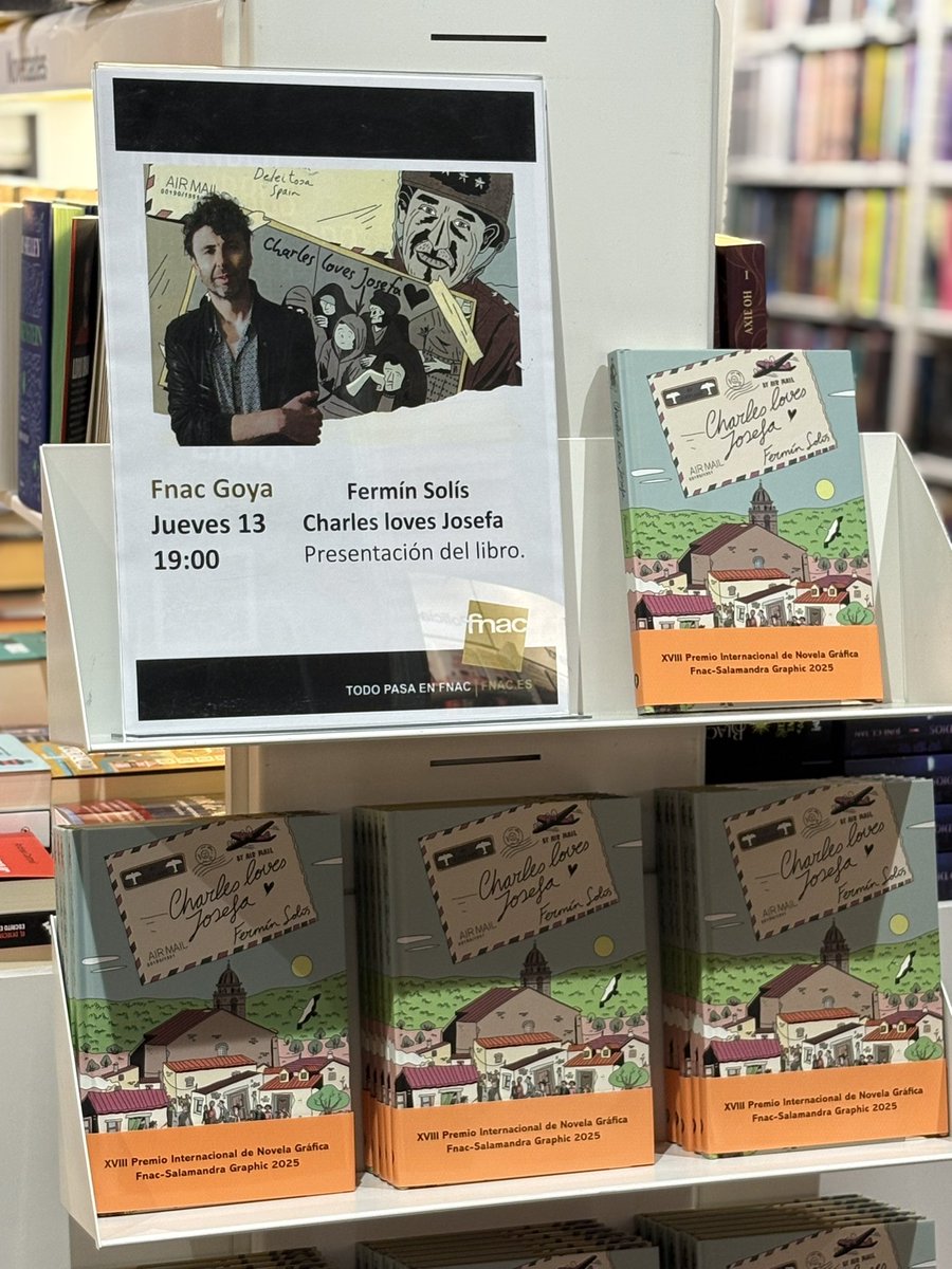 Fnac_ESP's tweet image. Con @ferminsolis2 en la primera presentación de ‘Charles Loves Josefa’, Premio Fnac-@SalamandraGraph 2025.