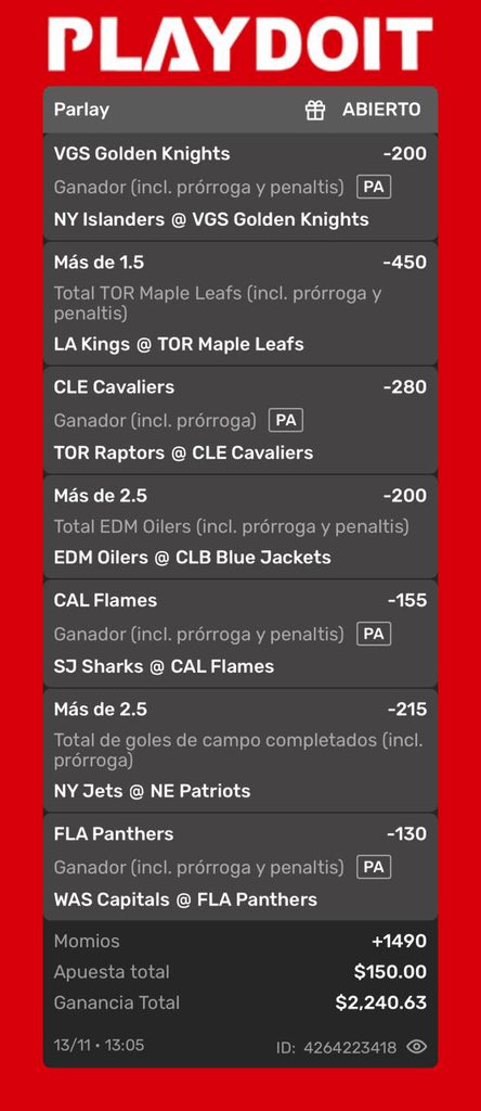 AriPicks03's tweet photo. Sin suerte, con lectura. Hoy se cobra o se cobra 💸🔥
Disciplina, enfoque y visión de juego.

PICK DEL DÍA
VEGAS GOLDEN KNIGHT ML!⚜️
Cobremos de mano de los caballeros… 
Récord 2-1 ✅
#ParlayDelDía #AriPicks #VamosPorTodo #PickSeguro #BetSmart https://t.co/UCdvR9egOr