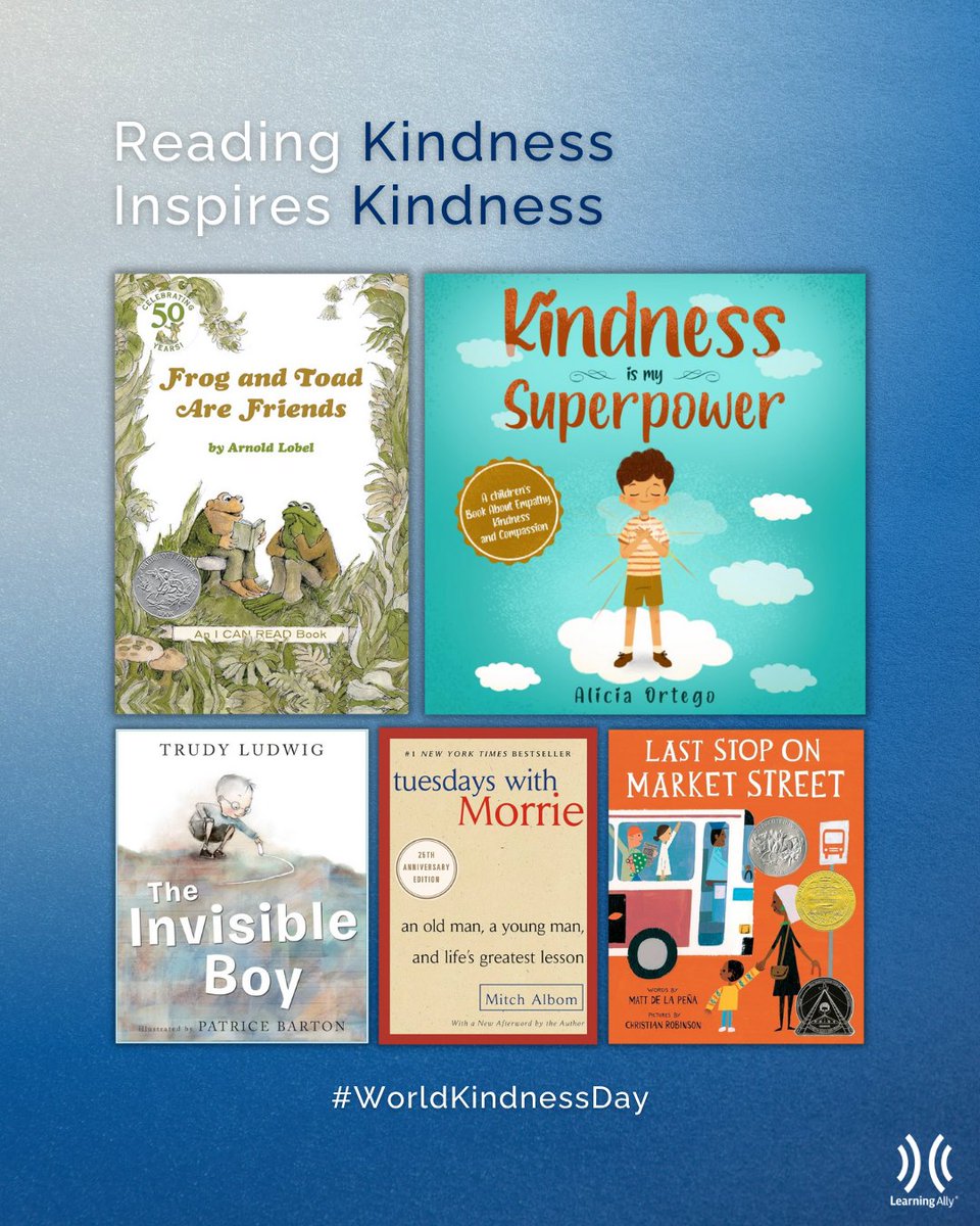 Learning_Ally's tweet image. Happy World Kindness Day! ❤️

Find books that build empathy in our library.

Read now: bit.ly/3ZQUfJN

#WorldKindnessDay #Kindness #LearningAlly