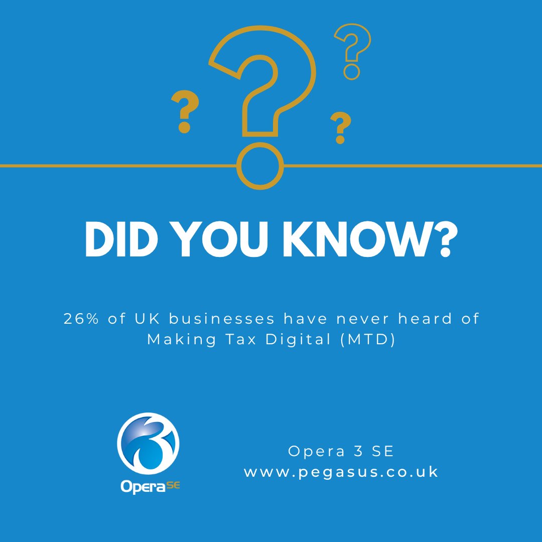 #FactFriday Is your business aware of Making Tax Digital (MTD)? #Fridayfact #MTD #MakingTaxDigital #Tax #GoDigital #Business #DidYouKnow #Businessfacts