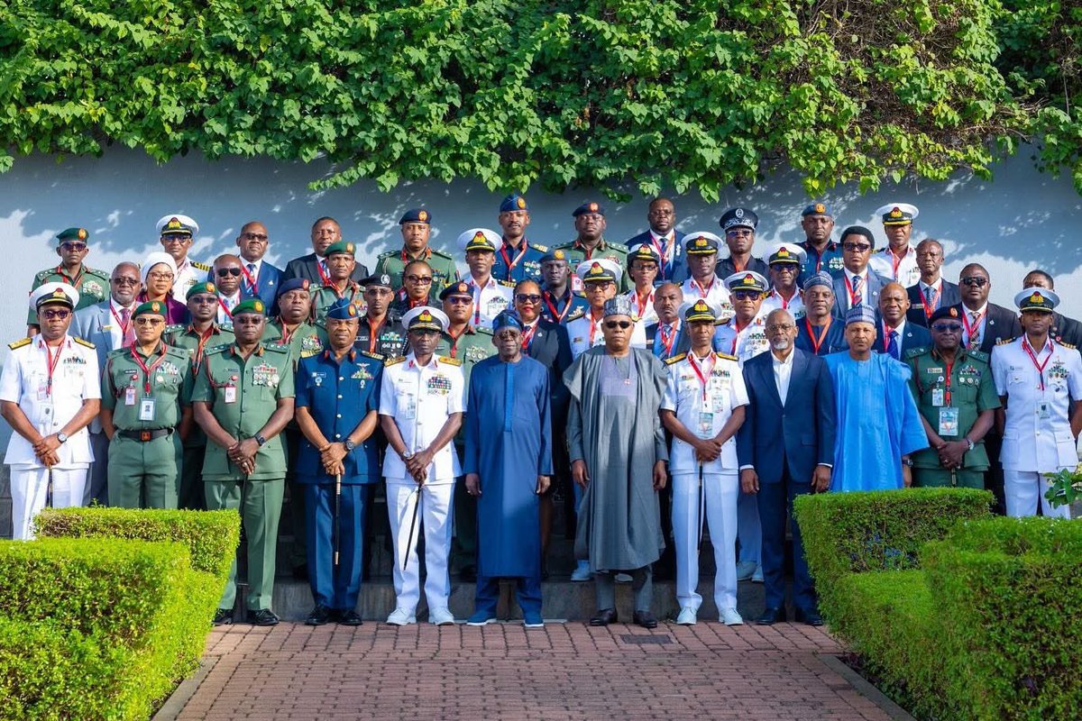 President <a href="/officialABAT/">Bola Ahmed Tinubu</a> received Presentation on the Research Paper by <a href="/NigeriaNdc/">National Defence College Nigeria</a> Course 33 Higher Defence Management at State House, Abuja. 
13th November, 2025