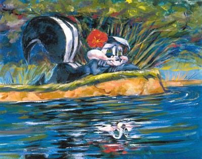 artofchuckjones's tweet photo. The myth of Narcissus: a youth so captivated by his own reflection that he couldn’t look away.

Pepé Le Pew? Just a French skunk with the same problem… at least from his point of view. 😏💘

#ChuckJones #PepeLePew #LooneyTunes #ClassicAnimation #AnimationLegend https://t.co/USBMgVVMMv