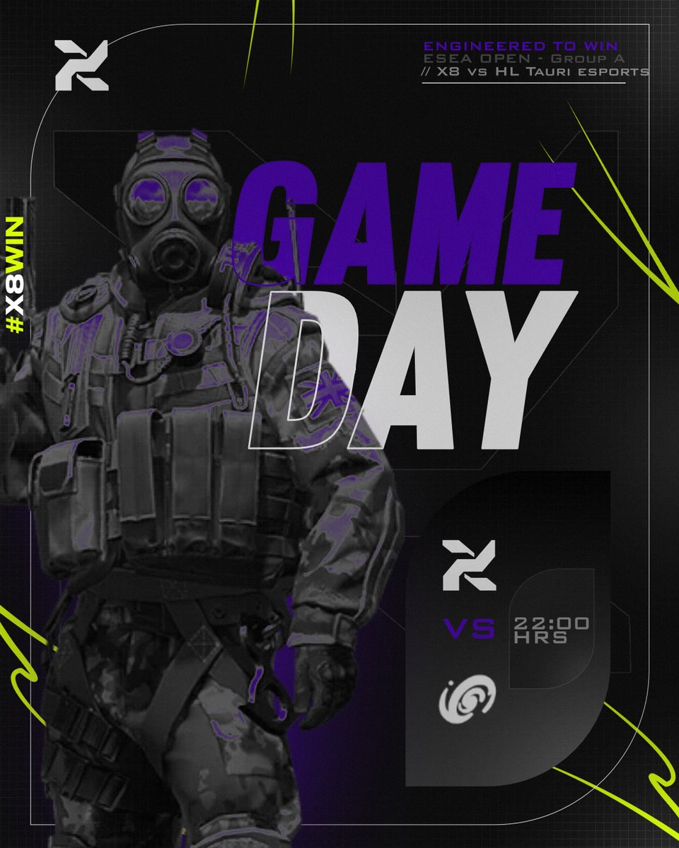 🟣 CS2 GAMEDAY
X8 Esports vs HL Tauri
Let's continue going strong in ESEA S55!
#X8WIN
#ESEA
