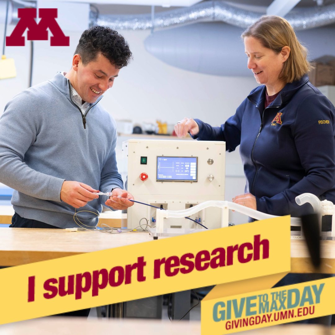 Give to the Max Day is next Thursday, November 20! Help support the next generation of engineers and clinicians 💪 

Learn more here: med.umn.edu/bmdc/about-us/… 

#UMNProud | <a href="/UMNIEM/">UMN Institute for Engineering in Medicine</a>