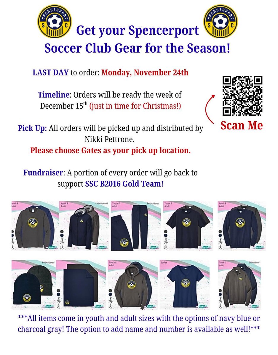 Support B2016 Gold and get some gear! 
Orders due 11/24!