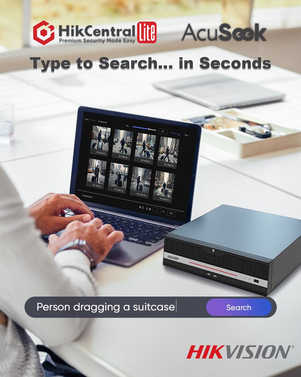 Find video fast with AcuSeek NVR and AcuSearch. Type “vehicle entering west gate” and get instant on-device AI results.
Now available in HikCentral Lite v1.1.2. hubs.li/Q03Sqs_50