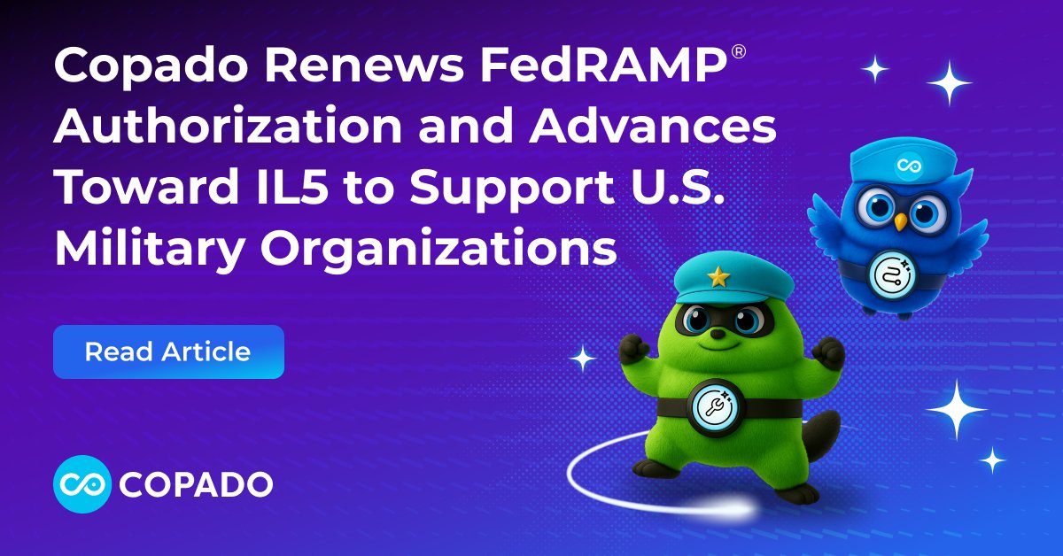 CopadoSolutions's tweet image. Speed + Security shouldn’t be opposites.

Copado’s renewed FedRAMP® ATO proves you can have both.

See how we’re expanding our federal footprint through IL5 + Missionforce: ow.ly/U3Sh50XrgBQ

#FedRAMP #Copado #DevOps #GovTech #Salesforce