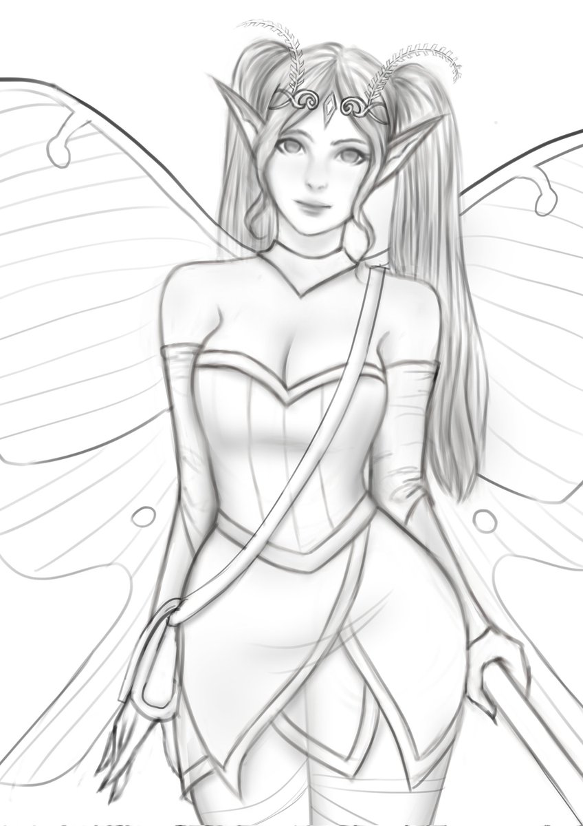 Repost of a sketch request I did for pyrowolf ❤️