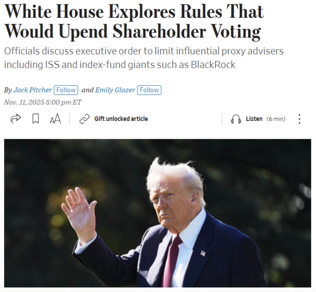 StephenMoore's tweet image. .@Comm4Prosperity has been exposing the ESG racket for 3 years.

Votes for bad ESG resolutions are down 50%. 

Now President Trump is moving to end the proxy advisory scam for good!