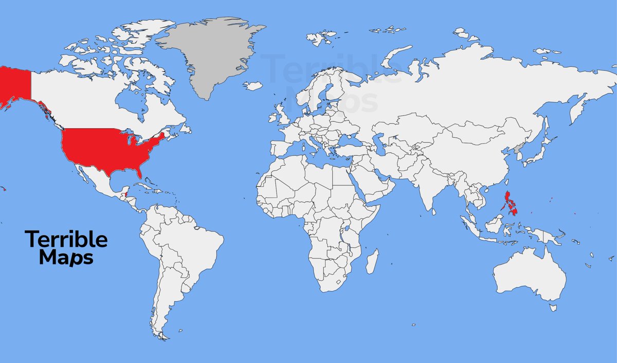 TerribleMaps's tweet image. A comprehensive map of every country that uses the MM/DD/YYYY date format