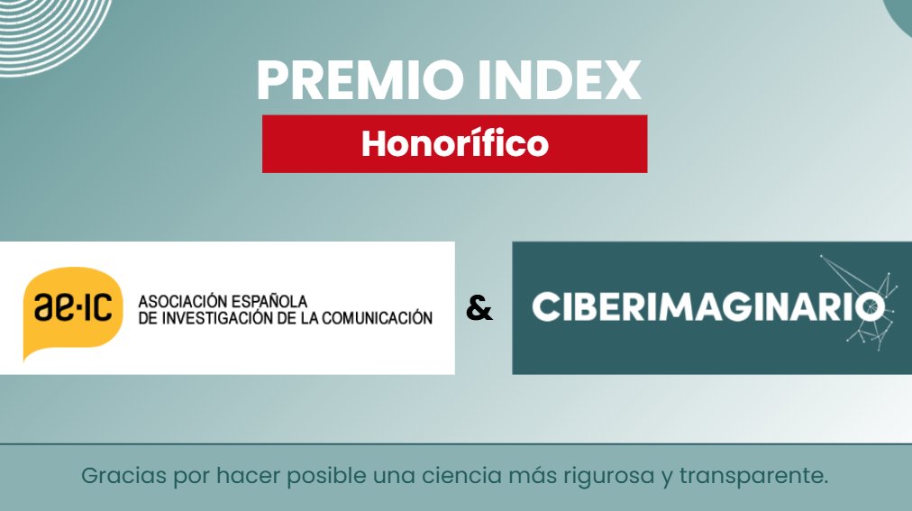 🌍 En Index celebramos la excelencia científica reconociendo a AE-IC y al Grupo Ciberimaginario por su innovación, producción y proyección internacional.

👏 Su trabajo impulsa una ciencia colaborativa y transformadora.

#PremiosIndex #InnovaciónCientífica #CienciaConCompromiso