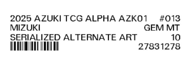 Azuki TCG grading through <a href="/PSAcard/">PSAcard</a> is now live! 

Who's gonna be the first to get a PSA 10 serial Mizuki?