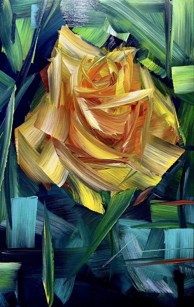 vera_kober_art's tweet image. My yellow rose painting