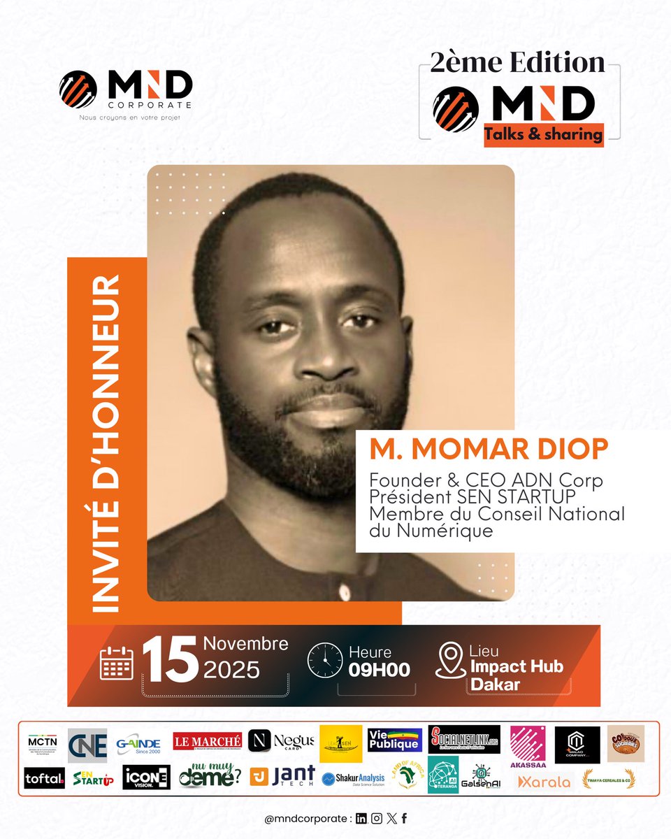 MND_Corporate's tweet photo. Nos invités d’honneurs ✨🤝
Un leadership fort jumelé à une vision éclairée peut faire du développement de l’économie numérique une réalité.
@LeNewDeal @NumuyDeme @ViePubliqueSN @Noo_IDcard @Dwr_Mamadou
#LeNumeriqueChangeTout
#EconomieNumerique
#mndcorporate https://t.co/aBsLZvnnL5