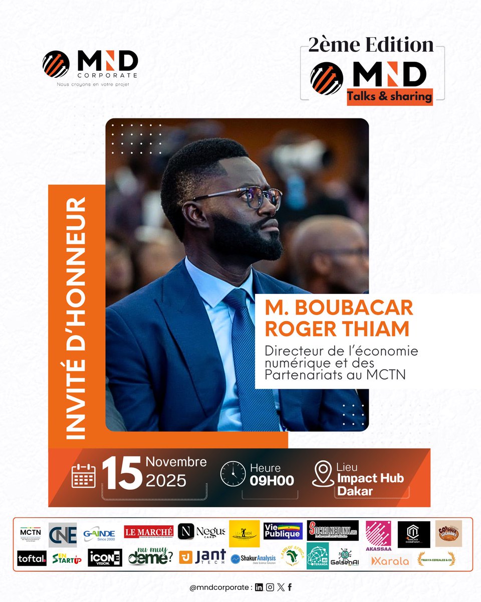 MND_Corporate's tweet photo. Nos invités d’honneurs ✨🤝
Un leadership fort jumelé à une vision éclairée peut faire du développement de l’économie numérique une réalité.
@LeNewDeal @NumuyDeme @ViePubliqueSN @Noo_IDcard @Dwr_Mamadou
#LeNumeriqueChangeTout
#EconomieNumerique
#mndcorporate https://t.co/aBsLZvnnL5