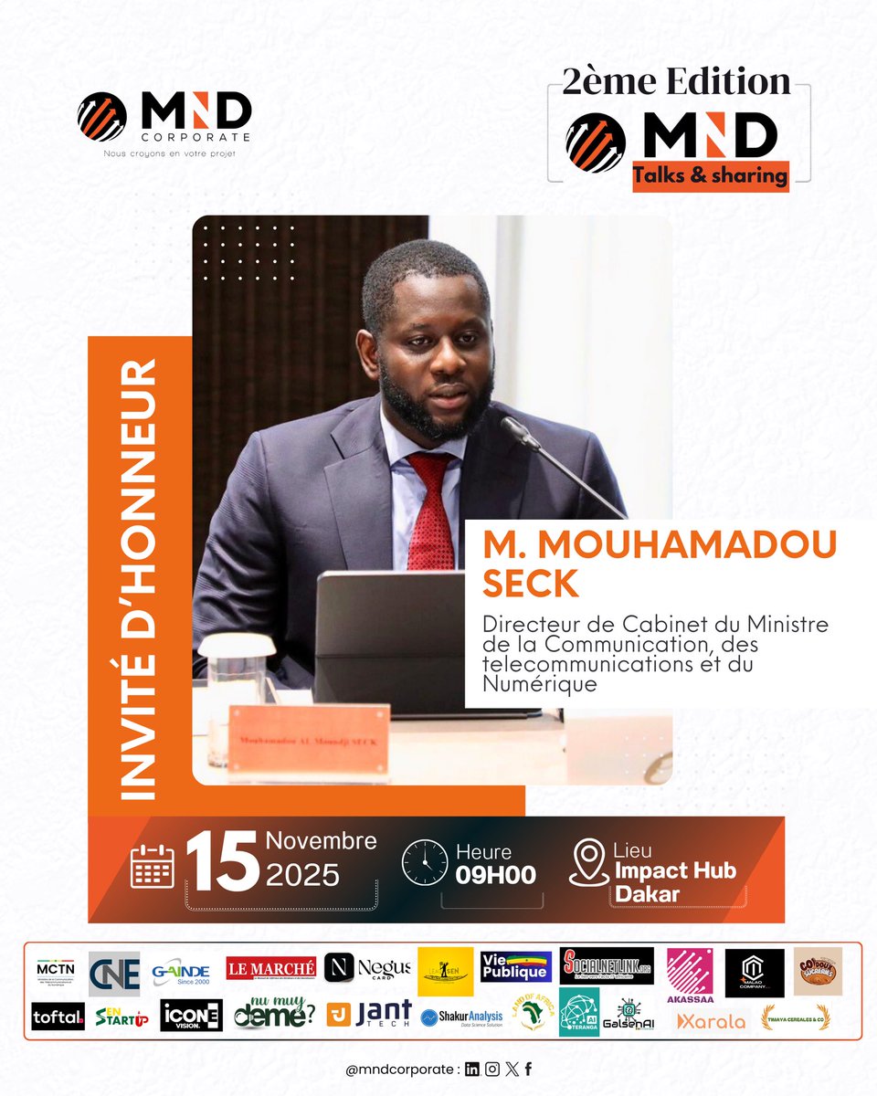 MND_Corporate's tweet photo. Nos invités d’honneurs ✨🤝
Un leadership fort jumelé à une vision éclairée peut faire du développement de l’économie numérique une réalité.
@LeNewDeal @NumuyDeme @ViePubliqueSN @Noo_IDcard @Dwr_Mamadou
#LeNumeriqueChangeTout
#EconomieNumerique
#mndcorporate https://t.co/aBsLZvnnL5