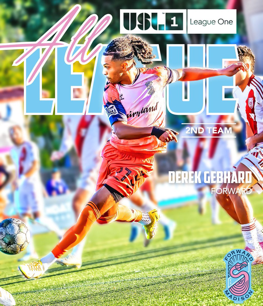 ForwrdMadisonFC's tweet image. Congratulations To @ForwrdMadisonFC Player Derek Gebhard For Getting The 2025 @USLLeagueOne All League Second Team