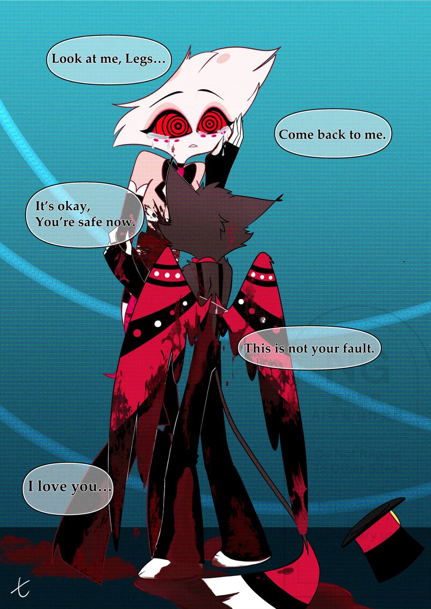 Azimech_7's tweet photo. ⚠️blood
Words
#HazbinHotel 
#HazbinHotelFanart 
#huskerdust https://t.co/gwiTck3Kew