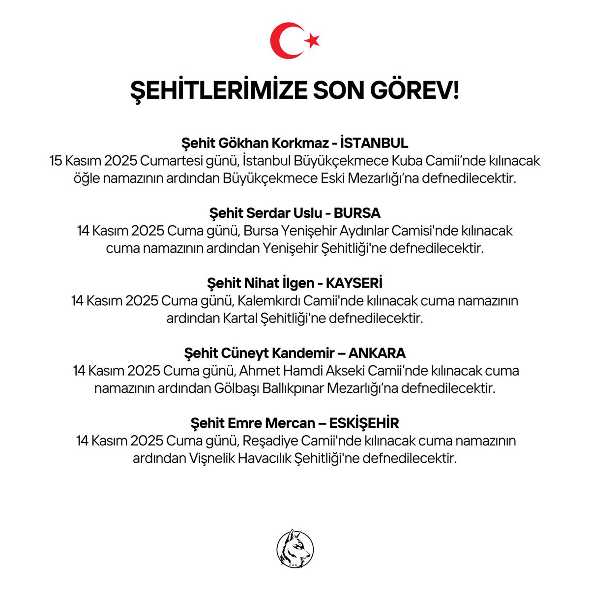 TTAgrup's tweet photo. ŞEHİTLERİMİZE SON GÖREV! https://t.co/XAwAEOcHLt