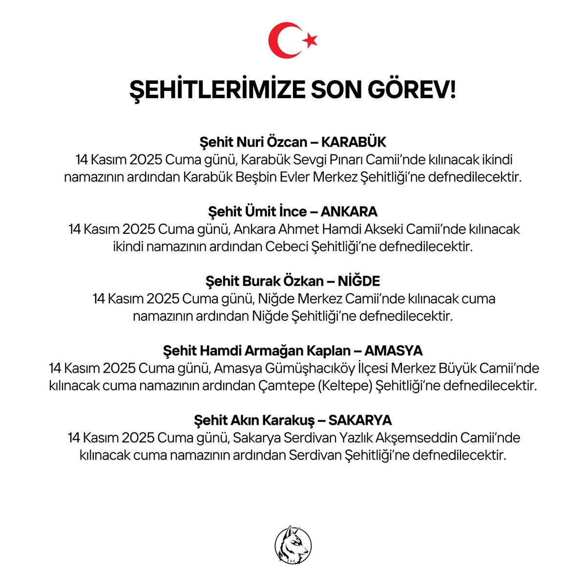 TTAgrup's tweet photo. ŞEHİTLERİMİZE SON GÖREV! https://t.co/XAwAEOcHLt