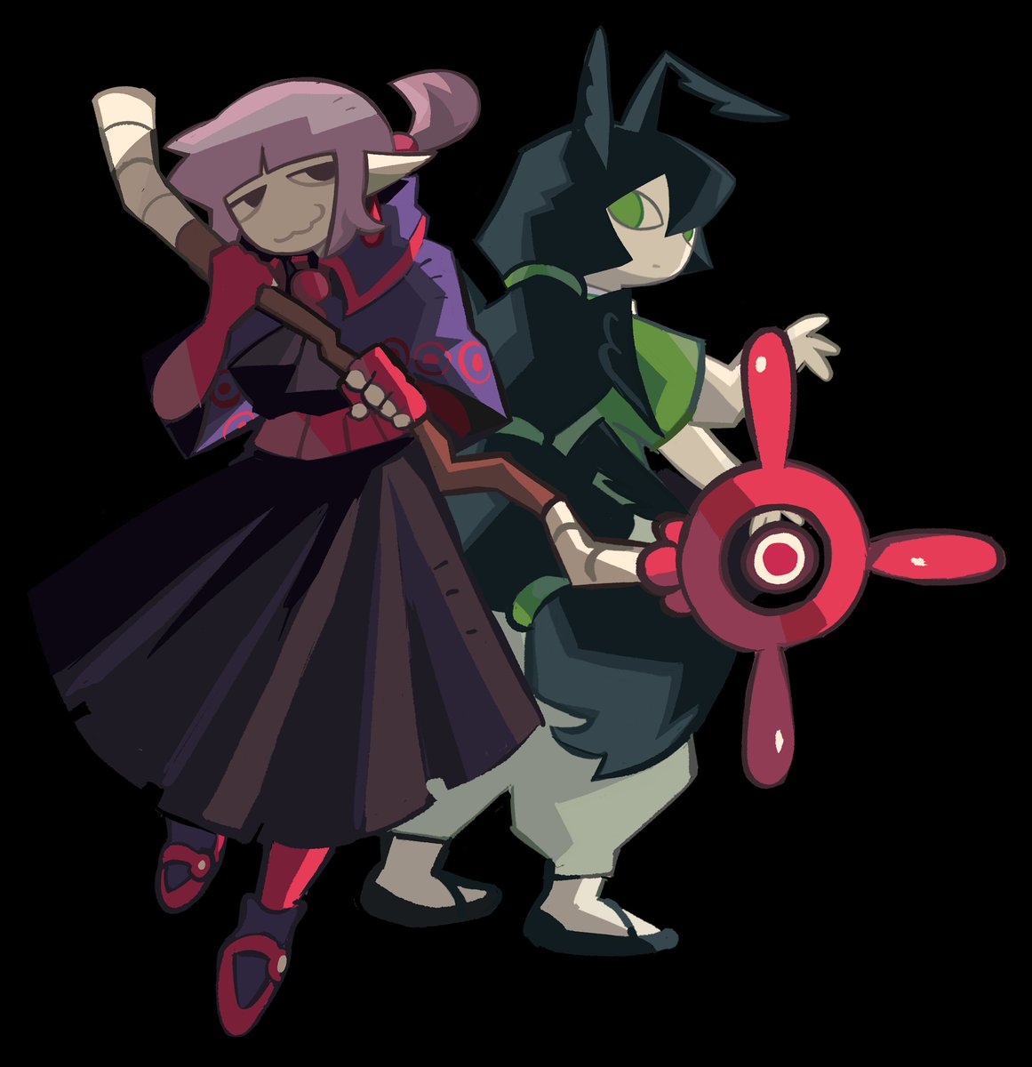 Witch and bug girl