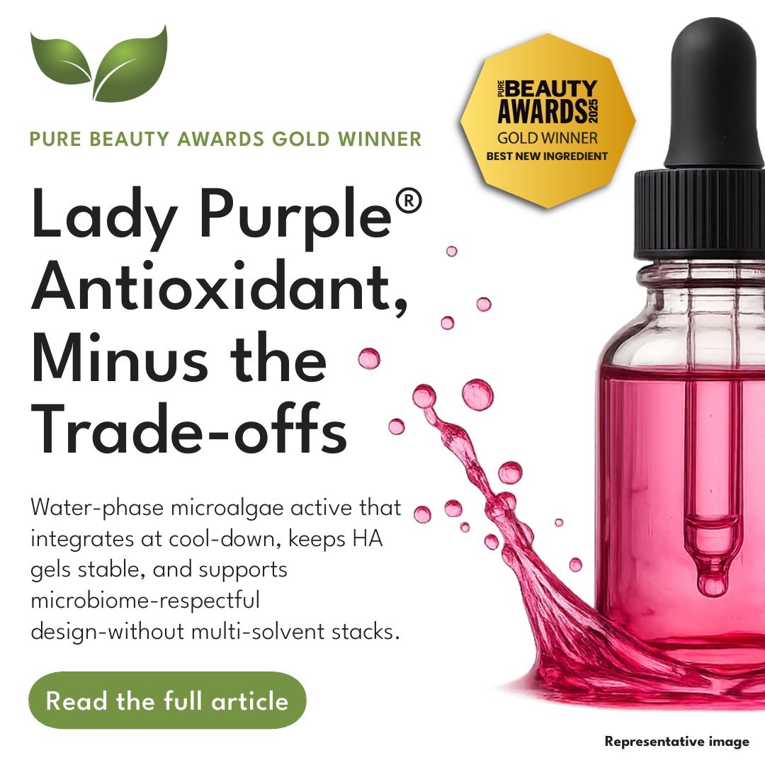 DeverauxSpecial's tweet image. 🛡️ #MicrobiomeRespectful by design
Address #oxidativestress w/o heavy disruption.
🏆 Lady Purple® earned Gold for delivering results with #formulation discipline at this year&apos;s Pure Beauty Awards.
#Assays, #claim guardrails, #QC targets 👉 tr.ee/tON9SItWxP #UrbanSkincare