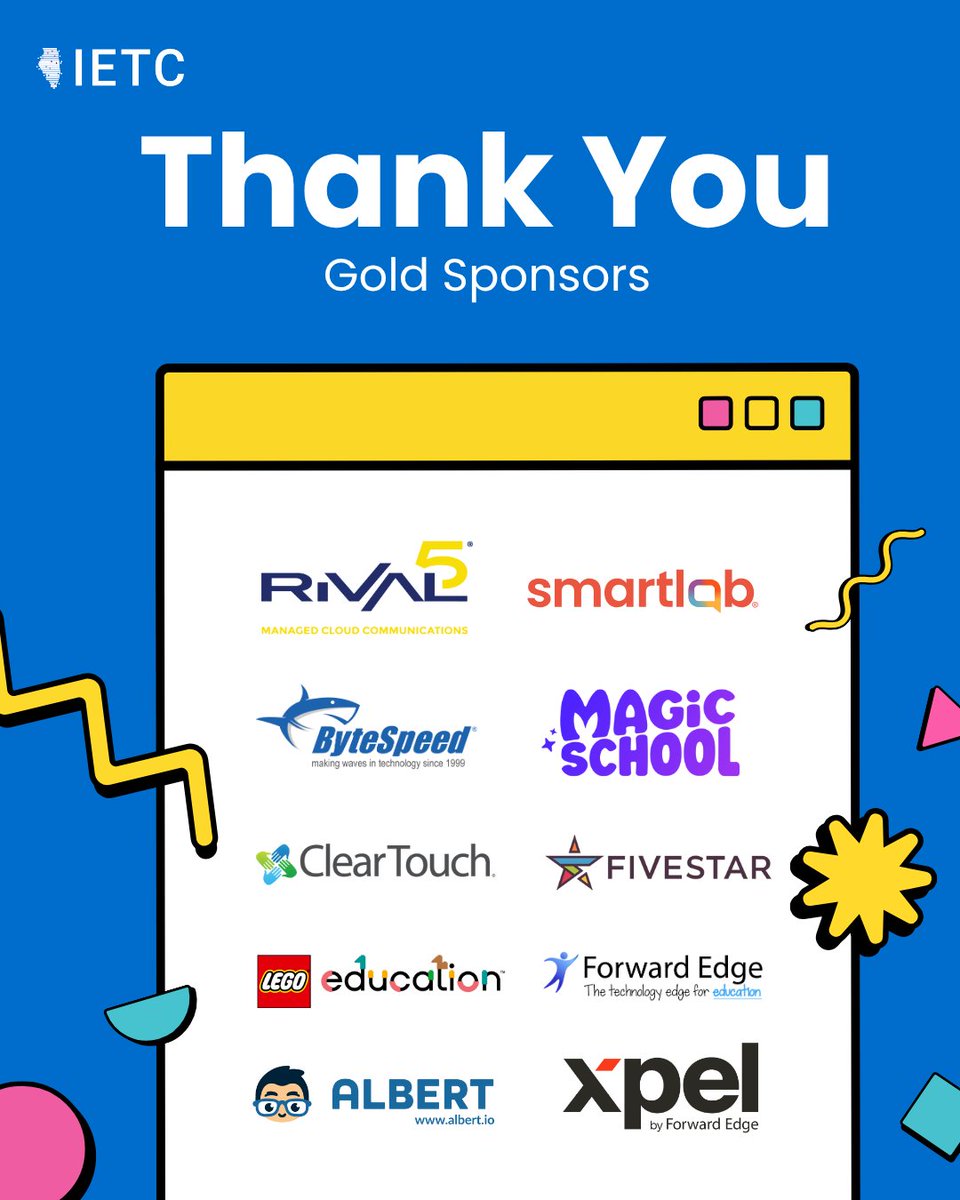 ILEdTechCon's tweet image. #IETC25 may be celebrating 30 years, but it’s our Gold Sponsors that a really worth celebrating 🎂 

🥇 If you’re looking for edtech solutions that are as good as gold, connect with all of these vendors in the Exhibit Hall today.

🔗 ltcillinois.org/ietc/exhibitor…