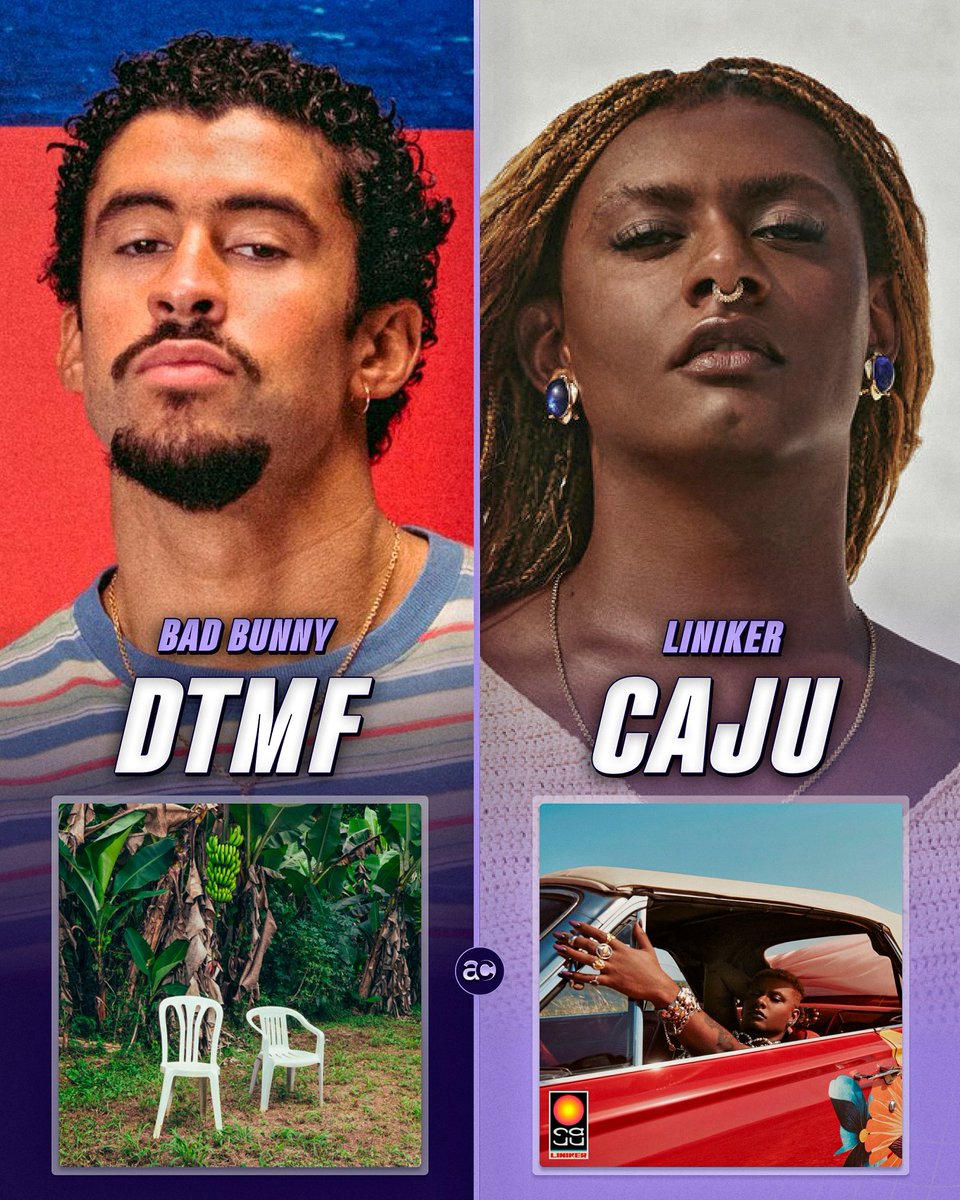 AcervoCharts's tweet image. Bad Bunny e Liniker disputam o Grammy Latino de “Álbum do Ano”, pra quem vai sua torcida?