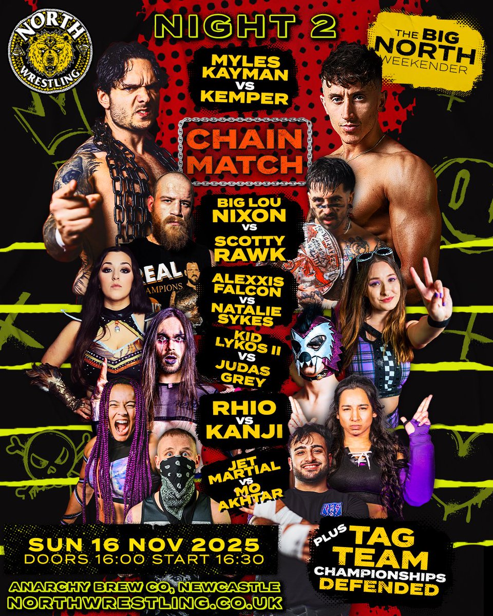 THE BIG NORTH WEEKENDER // NIGHT 2

FULL CARD REVEAL!