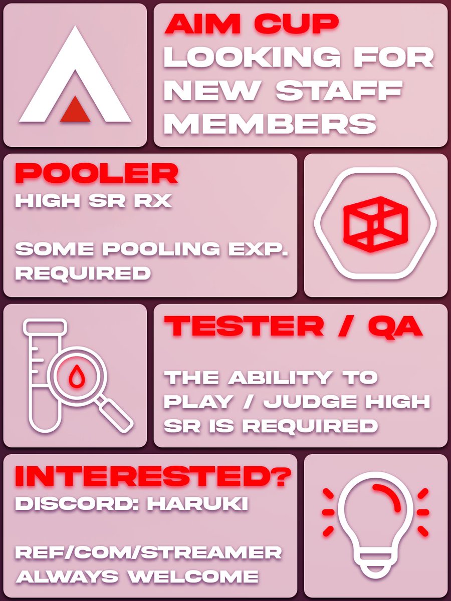 Aim Cup is looking for new staff! (read below 1/2)