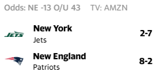 cblezbets's tweet photo. 🚨 $3,000 Bet in Jets/Pats

Like if you want the pick ❤️
(must be following @cblezbets so I can DM you) https://t.co/4HuJR9mFW2