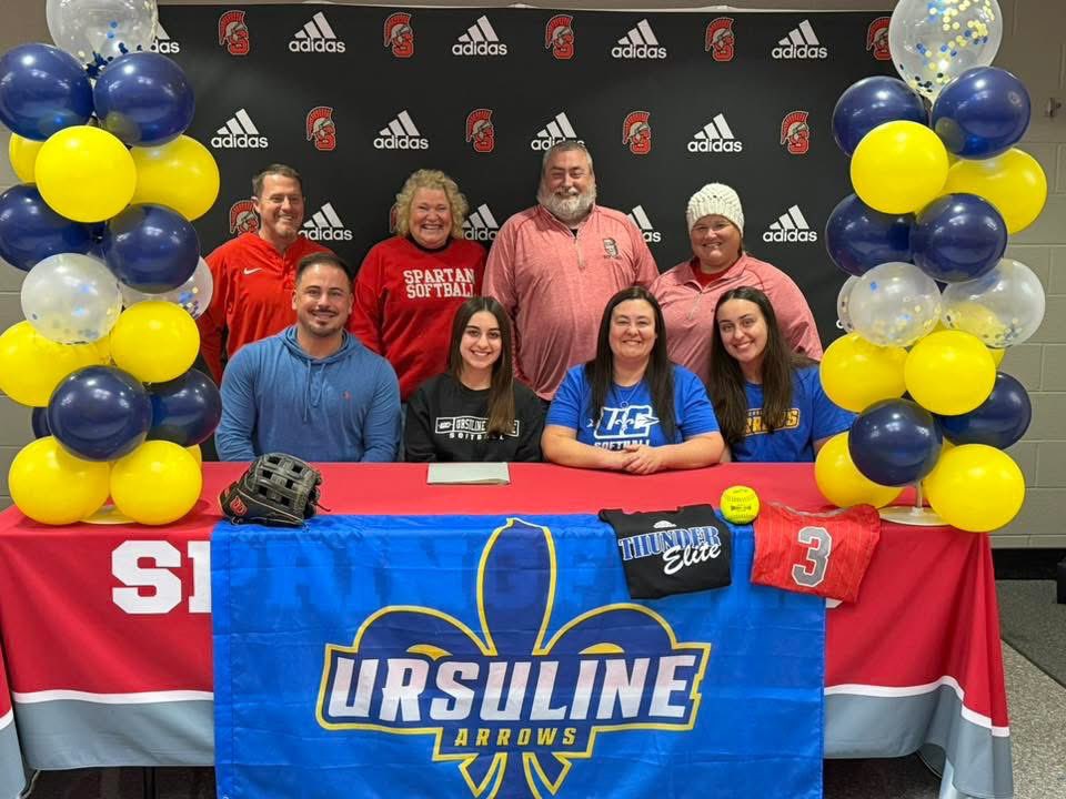 Big salute to our talented middle infielder from Springfield! <a href="/BreannaRuggiero/">Breanna Ruggiero 2026</a> congrats on your signing and we look forward to a big summer before watching you be an impact at Ursuline!