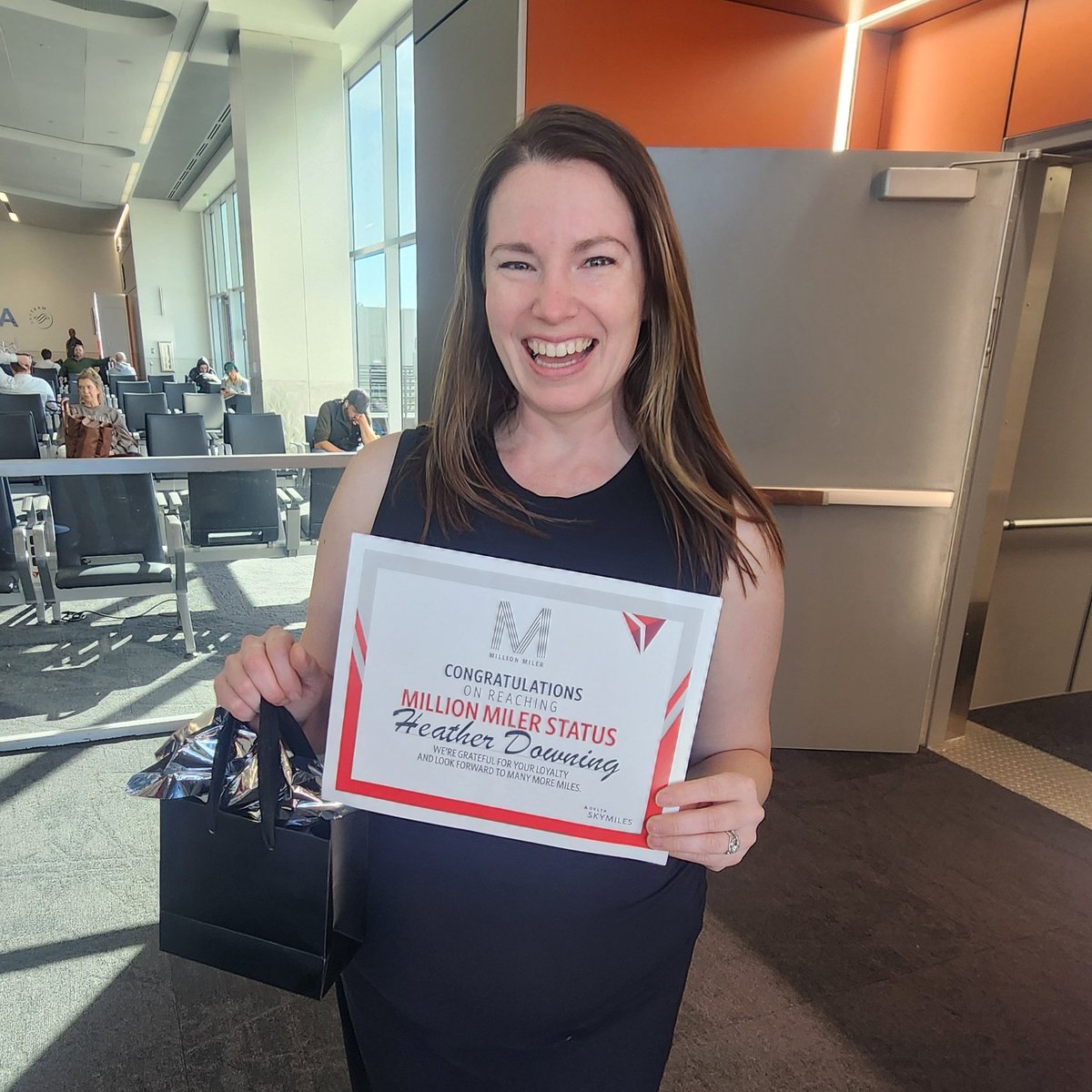 I MADE IT!!! One Million Miles, baby! <a href="/Delta/">Delta</a> was lovely to me today. ATL ✈️ MCI